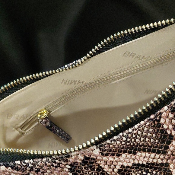 BRAHMIN KATIE Brown Snake Print Crossbody - Picture 9 of 12